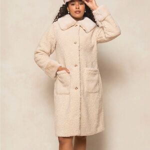 Ivy City Co Cream Teddy Jacket
